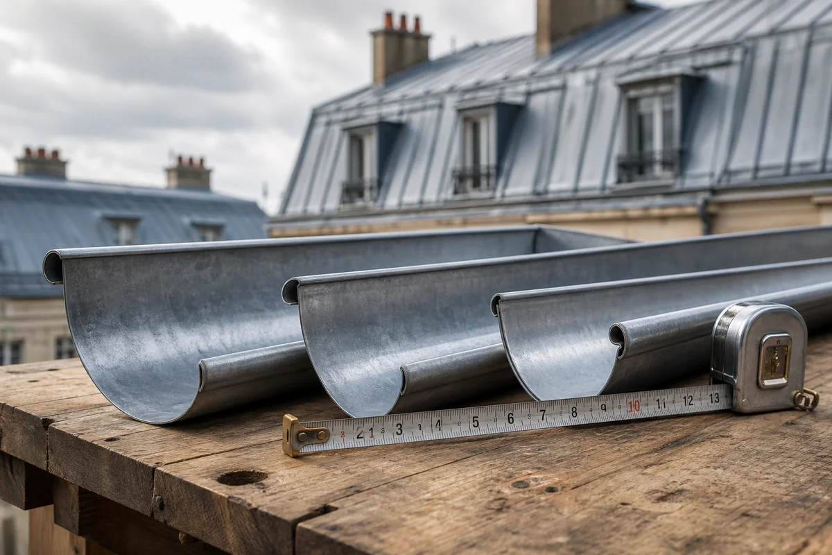 dimension gouttière zinc révèle pourquoi le développé compte plus que l’ouverture